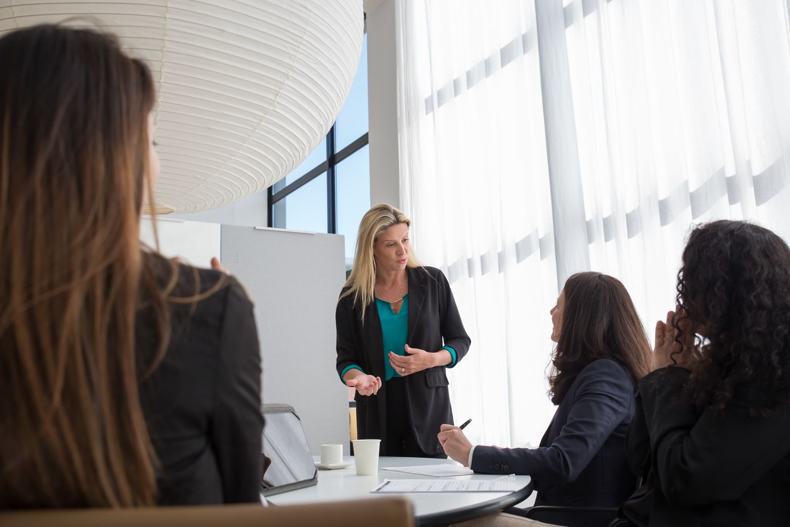 The Stride Solutions team collaborating in a strategy meeting